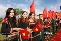 Nhân dân các dân tộc buôn Ciết, xã Ea Tiêu, huyện Cư Kuin, tỉnh Đắk Lắk rạng rỡ trong Ngày hội đại đoàn kết toàn dân tộc năm 2022. Ảnh: TTXVN phát