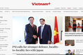 Giao diện báo điện tử Vietnam Plus (Vietnam+) bản tiếng Anh. Ảnh: DTMN