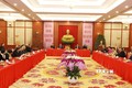 Tổng Bí thư Nguyễn Phú Trọng chúc Tết các đồng chí lãnh đạo và nguyên lãnh đạo Đảng, Nhà nước. Ảnh: Trí Dũng – TTXVN