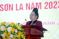 Bà Hoàng Thị Mai phát biểu tham luận tại Hội thảo. Ảnh: Quang Quyết-TTXVN