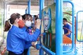 Tỉnh đoàn Đắk Lắk triển khai các hoạt động thiện nguyện ở cơ sở để tập hợp thanh niên, phát huy sức trẻ của thanh niên. Ảnh: TTXVN phát