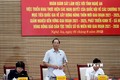 Thượng tướng Trần Quang Phương, Ủy viên Ban Chấp hành Trung ương Đảng, Phó Chủ tịch Quốc hội phát biểu tại buổi làm việc. Ảnh: Văn Tý - TTXVN