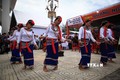 Phần trình diễn trích đoạn “Lễ hội Ăn Trâu” của đồng bào người Cor đến từ tỉnh Quảng Ngãi tại Ngày hội Văn hóa các dân tộc miền Trung lần thứ III - năm 2018. Ảnh: Trọng Đạt - TTXVN