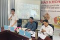 Ông Nguyễn Bá Linh, Giám đốc Trung tâm bảo tồn di sản Thành Nhà Hồ phát biểu tại Hội thảo. Ảnh: TTXVN phát