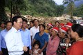 Chủ tịch nước Võ Văn Thưởng thăm hỏi, động viên nhân dân xã Liên Minh, thị xã Sa Pa, tỉnh Lào Cai. Ảnh: Thống Nhất – TTXVN