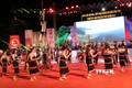 Biểu diễn cồng chiêng tại Ngày hội Văn hóa, Thể thao và Du lịch các dân tộc vùng Tây Nguyên lần thứ Nhất năm 2023. Ảnh: Khoa Chương - TTXVN