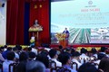 Thủ tướng Chính phủ Phạm Minh Chính phát biểu tại Hội nghị công bố Quy hoạch tỉnh Tiền Giang. Ảnh: Dương Giang - TTXVN