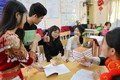 Học sinh lớp 12 Truờng Phổ thông Dân tộc nội trú tỉnh Tuyên Quang hào hứng cùng nhau ôn tập trong thư viện. Ảnh: Thanh Tùng - TTXVN