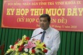 Tân Chủ tịch HĐND tỉnh Trà Vinh Kim Ngọc Thái phát biểu. Ảnh: Thanh Hòa - TTXVN