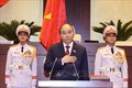 Chủ tịch nước Nguyễn Xuân Phúc tuyên thệ nhậm chức. Ảnh: TTXVN