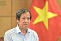 Bộ trưởng Bộ Giáo dục và Đào tạo Nguyễn Kim Sơn phát biểu tại điểm cầu Hà Nội. Ảnh: TTXVN phát