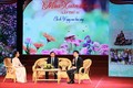 Ông Đỗ Quang Vinh- Đại diện Ngân hàng SHB - đơn vị đồng hành cùng Quỹ Bảo trợ trẻ em Việt Nam tham gia giao lưu tại chương trình. Ảnh: Hoàng Hiếu - TTXVN
