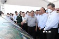 Thủ tướng Phạm Minh Chính khảo sát Khu cảng biển Chu Lai. Ảnh: Dương Giang-TTXVN
