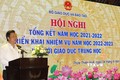 Thứ trưởng Bộ Giáo dục và Đào tạo Nguyễn Hữu Độ phát biểu tại hội nghị. Ảnh: Tường Vi - TTXVN