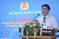 Ông Ngọ Duy Hiểu, Phó Chủ tịch Tổng Liên đoàn Lao động Việt Nam phát biểu chỉ đạo tại Hội nghị tập huấn. Ảnh: Nhật Bình - TTXVN