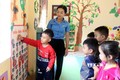 Một giờ học của cô và trò tại điểm trường Thi, Trường mầm non Chiềng Ken, huyện Văn Bàn (tỉnh Lào Cai). Ảnh: Quốc Khánh - TTXVN