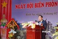 Chủ tịch UBND tỉnh Lạng Sơn Hồ Tiến Thiệu phát biểu tại Ngày hội Biên phòng. Ảnh: Anh Tuấn – TTXVN