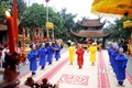 Các cụ cao niên xã Chu Hóa, thành phố Việt Trì, tỉnh Phú Thọ thực hiện nghi thức tế truyền thống. Ảnh: Trung Kiên - TTXVN