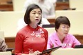 Đại biểu Quốc hội tỉnh Lâm Đồng Trịnh Thị Tú Anh phát biểu. Ảnh: Doãn Tấn - TTXVN