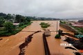 Nước lũ đổ về hồ trung tâm thành phố Gia Nghĩa (Đắk Nông). Ảnh: Minh Hưng - TTXVN