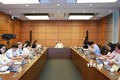 Đoàn đại biểu Quốc hội các tỉnh Yên Bái, Hoà Bình, Bình Phước, Bình Thuận thảo luận ở tổ. Ảnh: Phương Hoa - TTXVN