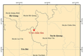 Bản đồ chấn tâm động đất ở Hàm Yên, Tuyên Quang. Ảnh: Viện Vật lý địa cầu