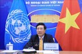 越南政府副总理兼外长范平明出席联合国安理会新冠疫苗问题部长级公开会