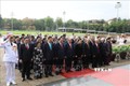 Tổng Bí thư, Chủ tịch nước Nguyễn Phú Trọng cùng các đồng chí lãnh đạo Đảng, Nhà nước tham dự Lễ kỷ niệm. Ảnh: Thống Nhất – TTXVN