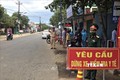 Một chốt kiểm dịch trên các tuyến đường có đông người qua lại tại tỉnh Quảng Nam. Ảnh: Trịnh Bang Nhiệm - TTXVN