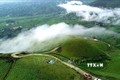 Thung lũng Mường Hum đẹp nhất vào mùa Thu với những tầng lớp mây bao phủ xung quanh. Ảnh: Quốc Khánh - TTXVN