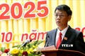 Đồng chí Lâm Văn Mẫn, Bí thư Tỉnh ủy Sóc Trăng nhiệm kỳ 2020-2025, phát biểu tại Đại hội. Ảnh: Trung Hiếu-TTXVN