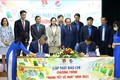 Trung ương Đoàn TNCS Hồ Chí Minh và Suntory PepsiCo Việt Nam ký kết chương trình "Mang Tết về nhà" năm 2021. Ảnh: Văn Điệp - TTXVN