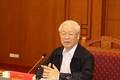 Tổng Bí thư, Chủ tịch nước Nguyễn Phú Trọng phát biểu chỉ đạo cuộc họp. Ảnh: Trí Dũng – TTXVN