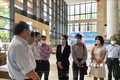 Đoàn kiểm tra công tác phòng chống dịch tại khách sạn Mường Thanh Luxury Nha Trang. Ảnh: Thanh Vân-TTXVN