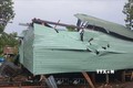 Hàng chục nhà dân tại huyện Kong Chro bị thiệt hại do cơn dông lốc chiều ngày 4/7. Ảnh: TTXVN phát