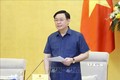 Chủ tịch Quốc hội Vương Đình Huệ đã phê chuẩn quyết toán ngân sách. Ảnh: Doãn Tấn - TTXVN
