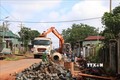 Đoạn đường thôn Bình Hiếu, xã Bình Tân (Phú Riềng, Bình Phước) thi công mở rộng đường được người dân đồng tỉnh ủng hộ hiến đất. Ảnh: K GỬIH -TTXVN
