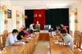 Họp trực tuyến tại xã Bản Giang, huyện Tam Đường, tỉnh Lai Châu. Ảnh: Nguyễn Oanh-TTXVN.

