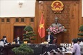 Thủ tướng Phạm Minh Chính chủ trì cuộc họp về thúc đẩy sản xuất vaccine. Ảnh: Dương Giang-TTXVN
