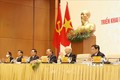 Tổng Bí thư Nguyễn Phú Trọng cùng các đồng chí lãnh đạo Đảng, Nhà nước chủ trì hội nghị. Ảnh: Trí Dũng – TTXVN
