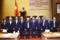 Tổng Bí thư Nguyễn Phú Trọng, Chủ tịch Quốc hội Vương Đình Huệ với các đại biểu. Ảnh: Doãn Tấn - TTXVN
