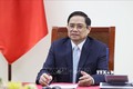 Thủ tướng Chính phủ Phạm Minh Chính quan tâm đưa ra nhiều giải pháp để phục hồi kinh tế  và phát triển kinh tế - xã hôi Ảnh: TTXVN
