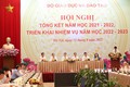 Phó Thủ tướng Chính phủ Vũ Đức Đam tới dự và chủ trì hội nghị tại điểm cầu Hà Nội. Ảnh: Thanh Tùng - TTXVN
