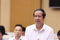 Ông Nguyễn Kim Sơn, Bộ trưởng Bộ Giáo dục và Đào tạo phát biểu tại buổi làm việc. Ảnh: Đức Phương - TTXVN
