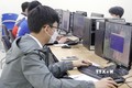 Thí sinh làm bài tại Hội thi Hội thi Tin học trẻ tỉnh Bắc Giang lần thứ XXV - năm 2022. Ảnh: Đồng Thúy-TTXVN