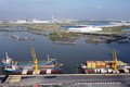 Cảng cạn Phú Mỹ trên sông Mỏ Nhát. Ảnh: Đoàn Mạnh Dương - TTXVN
