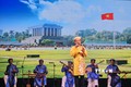 Thí sinh Nguyễn Quang Vinh đạt giải dành cho thí sinh hát về Bác Hồ hay nhất. Ảnh: Đức Hạnh - TTXVN
