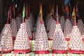 Trưng bày tháp bánh bao tại lễ hội. Ảnh: Xuân Vịnh-Phóng viên TTXVN tại Hong Kong (Trung Quốc)
