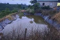 Hồ nước tưới cà phê, nơi hai em nhỏ bị rơi xuống tử vong.Ảnh: thanhnien.vn