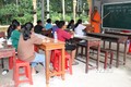 Lớp học chữ Khmer dịp hè tại chùa Âng (phường 8, thành phố Trà Vinh). Ảnh: Thanh Hòa - TTXVN